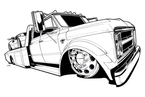 Flatbed Ink outline