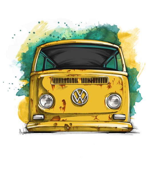 VW Bus Drawing